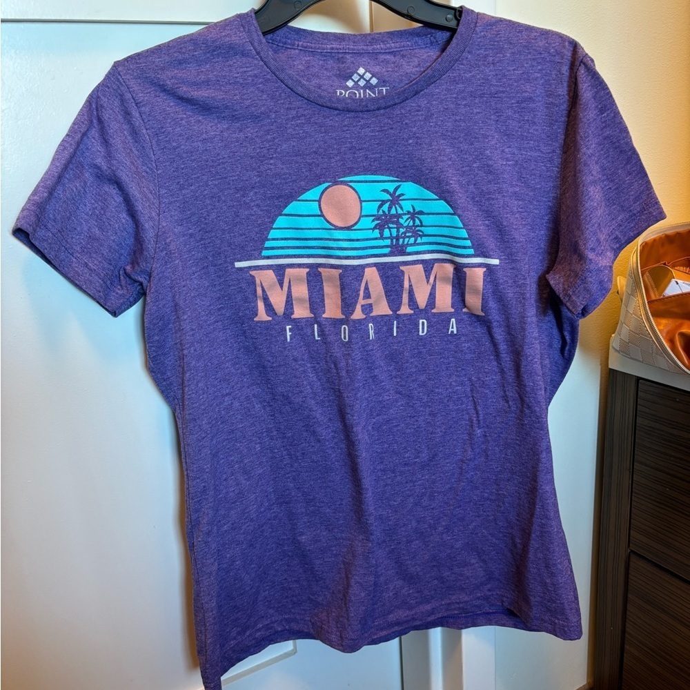 Point Women's Purple Miami Graphic Tee
